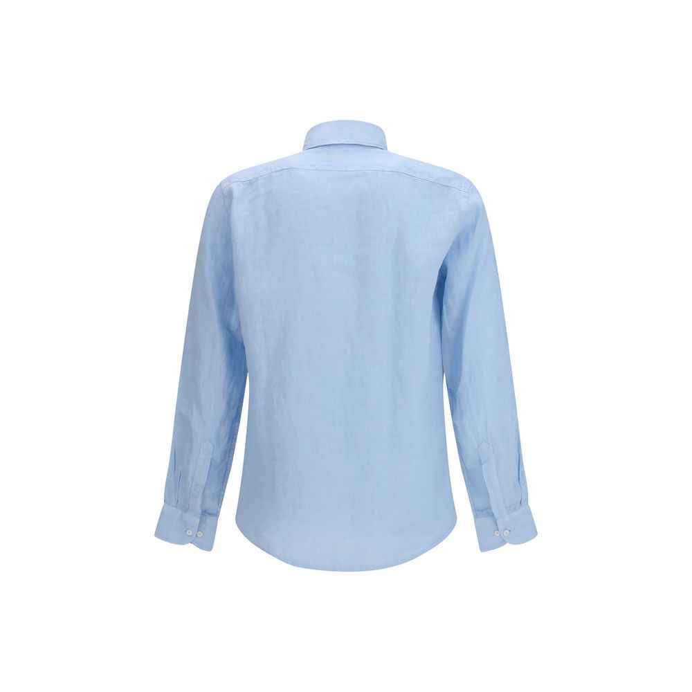 Brooksfield Blue Linen Shirt