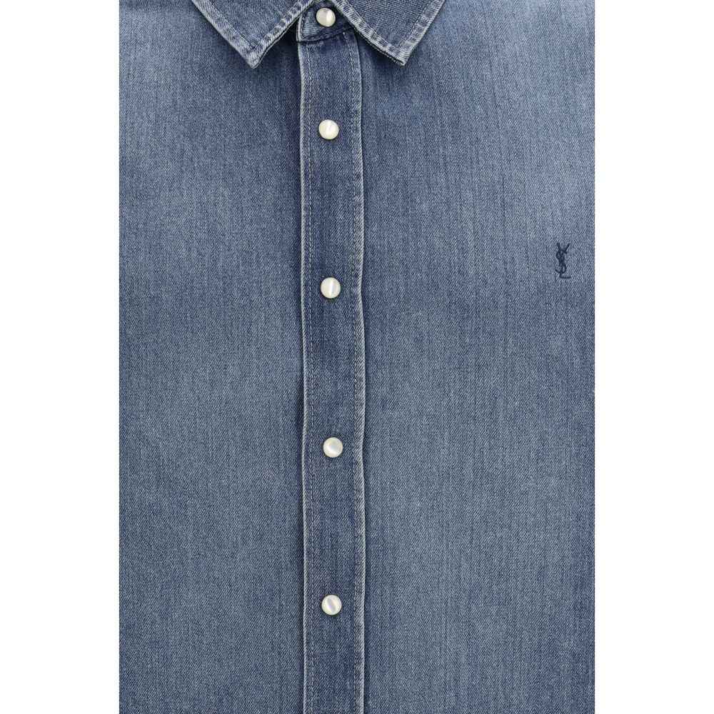 Saint Laurent Blue Denim Shirt