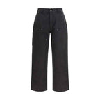Represent Black Cotton Casual Pants