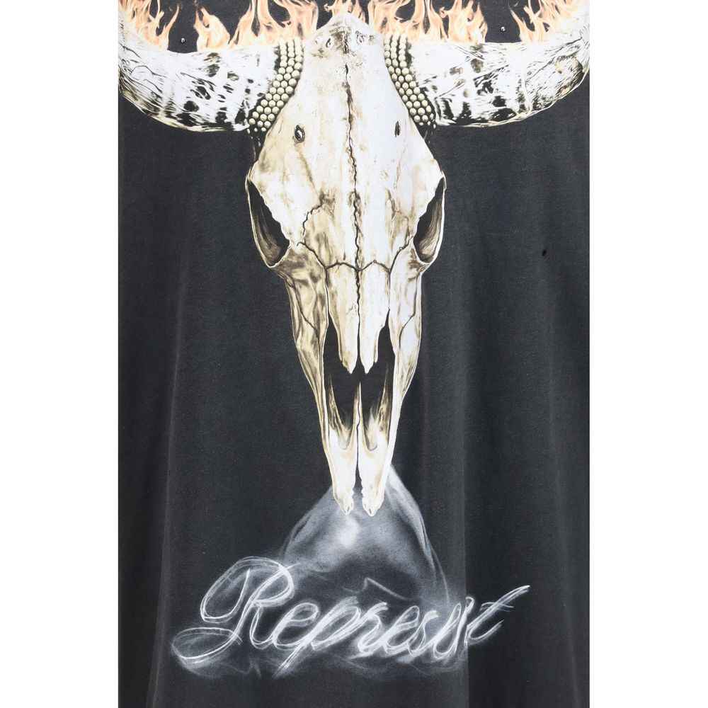 Represent Black Cotton T-Shirt