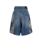 R13 Blue Cotton Bermuda Shorts
