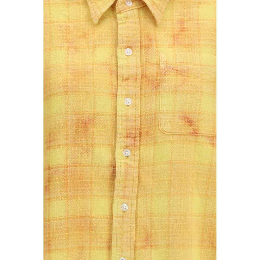 R13 Bicolor Cotton Pattern Shirt
