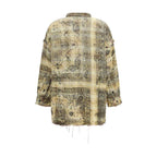 R13 Bicolor Cotton Pattern Shirt