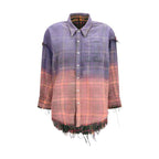 R13 Purple Cotton Pattern Shirt