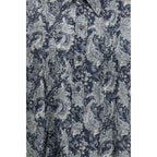 R13 Blue Silk Pattern Shirt