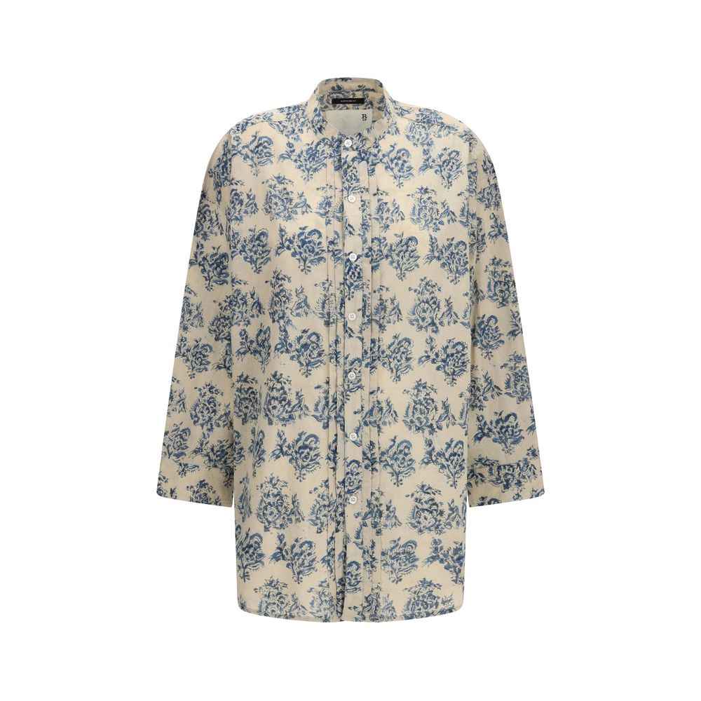 R13 Beige Cotton Pattern Shirt