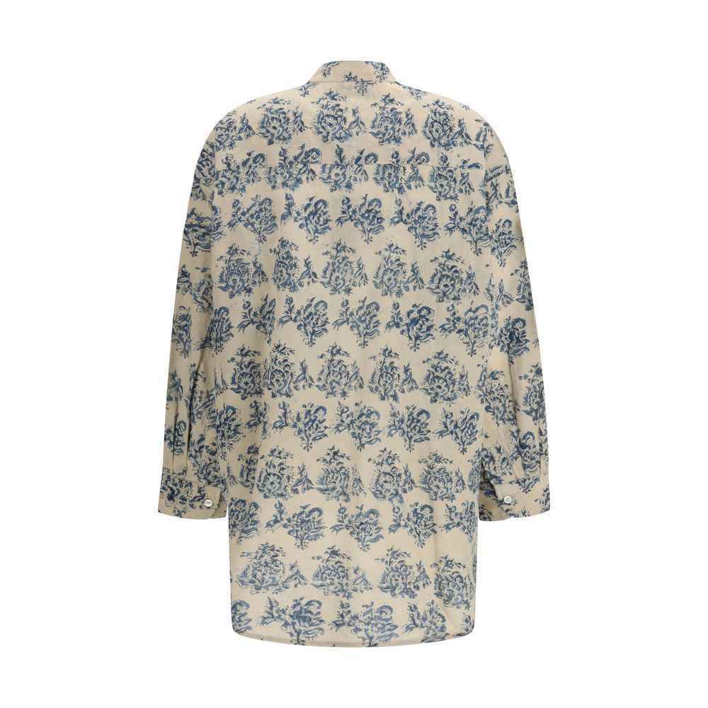 R13 Beige Cotton Pattern Shirt