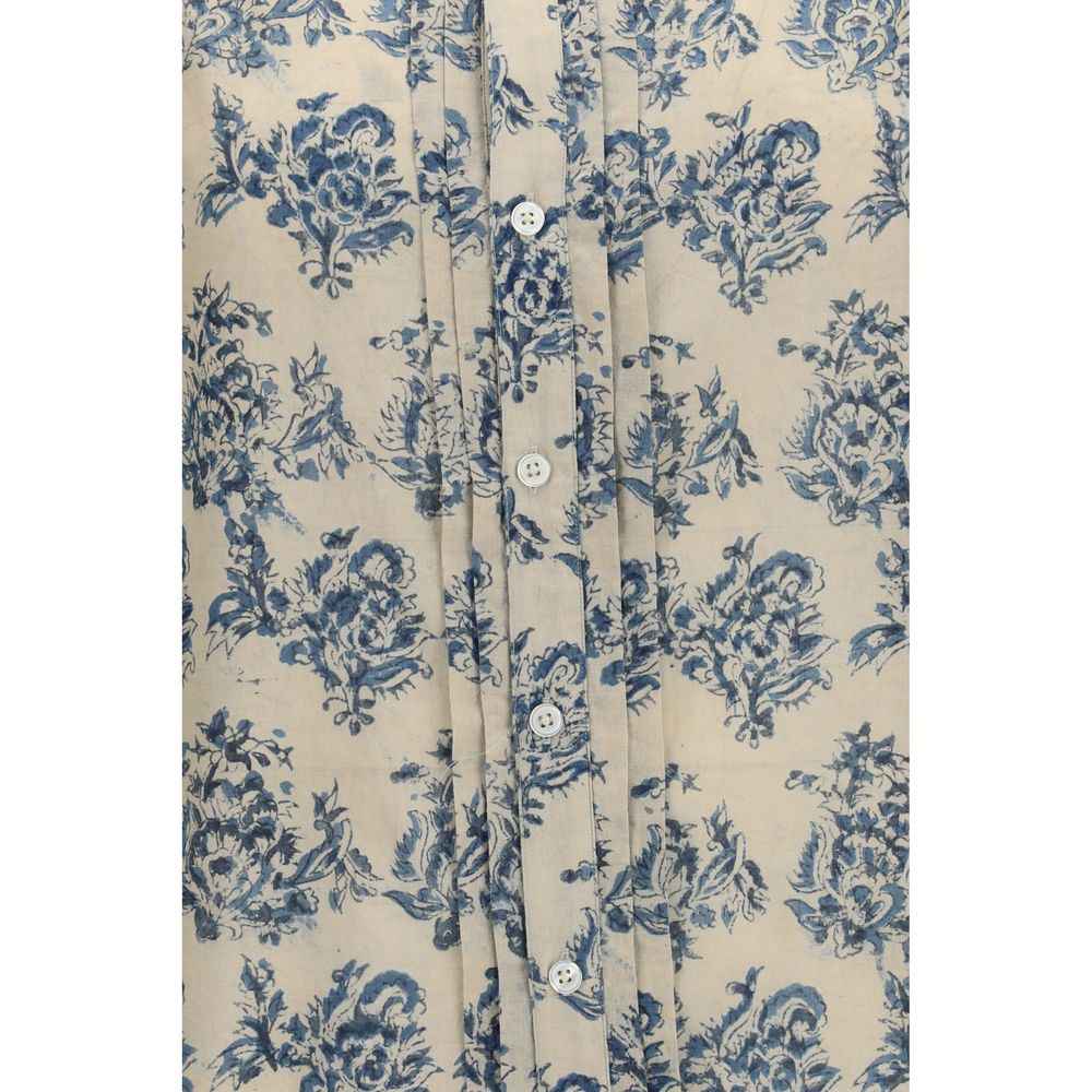 R13 Beige Cotton Pattern Shirt