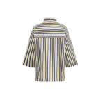 Sara Roka Blue Cotton Pattern Shirt