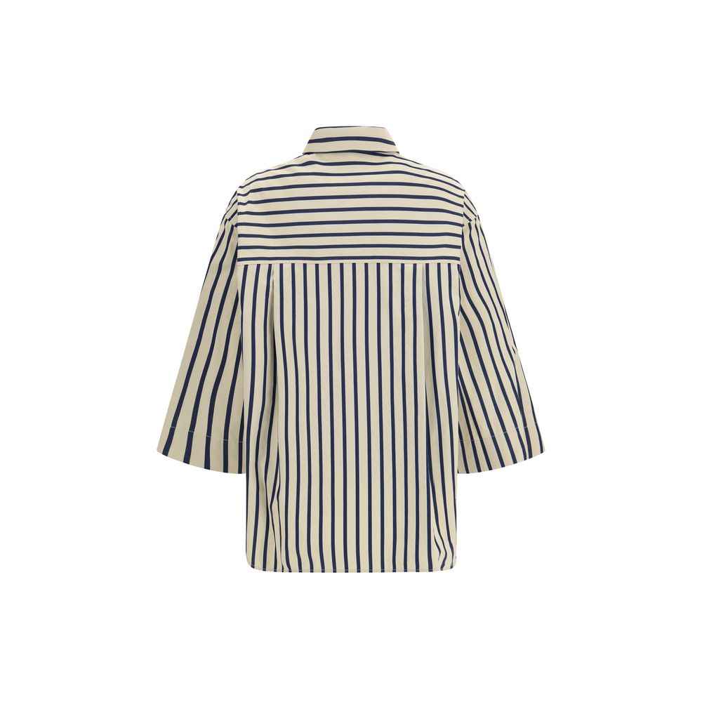 Sara Roka Blue Cotton Pattern Shirt