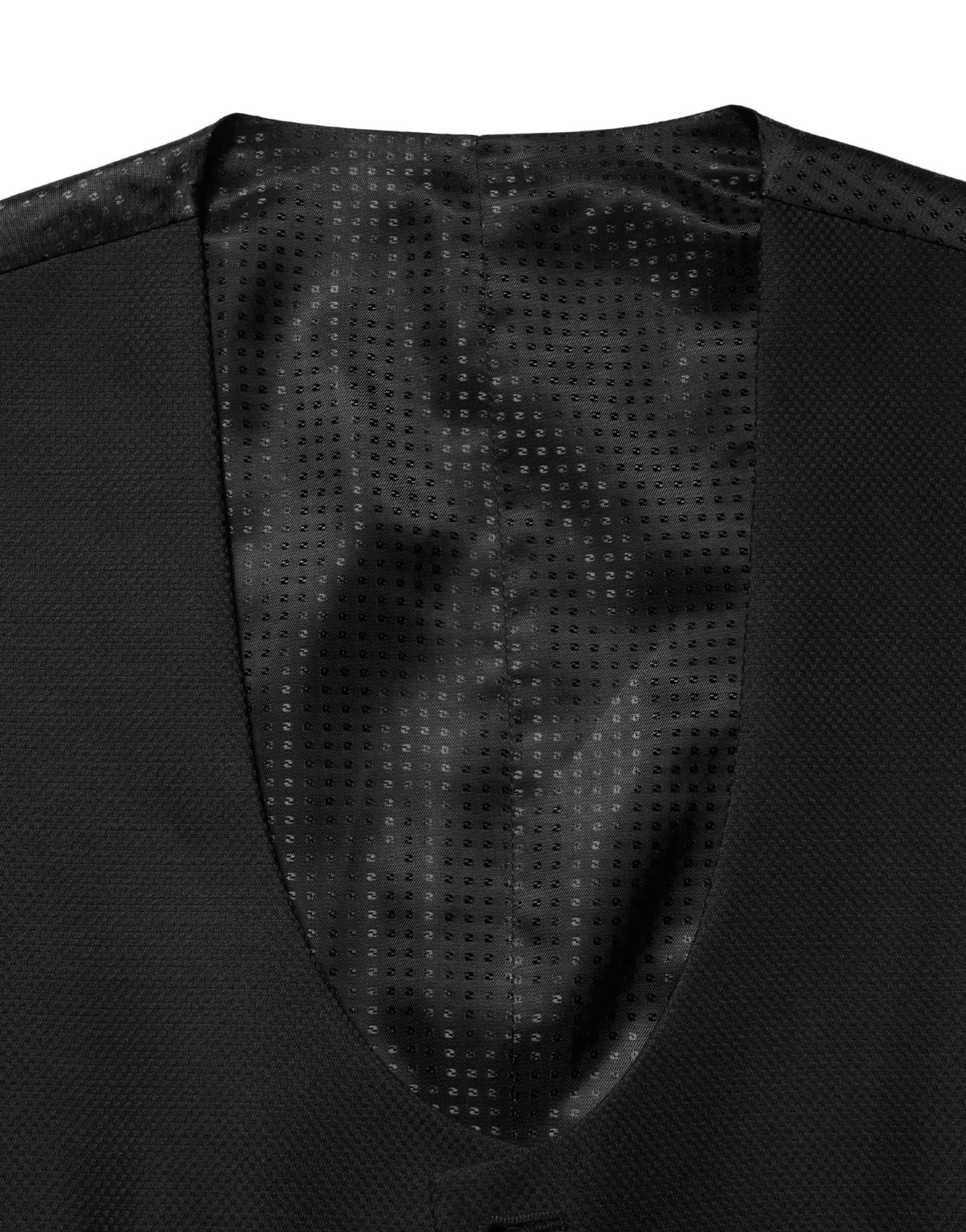 Dolce & Gabbana Black Wool Single Breasted Waistcoat Vest