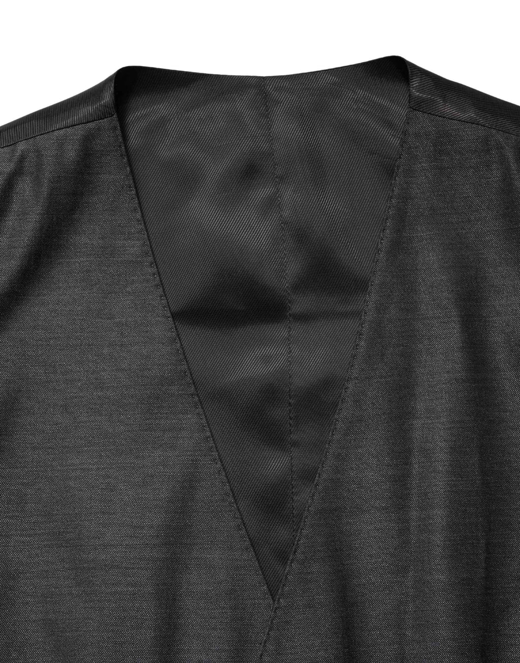 Dolce & Gabbana Dark Gray Wool Dress Formal Waistcoat Vest