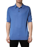 Dolce & Gabbana Blue Cashmere Short Sleeves Polo  T-shirt