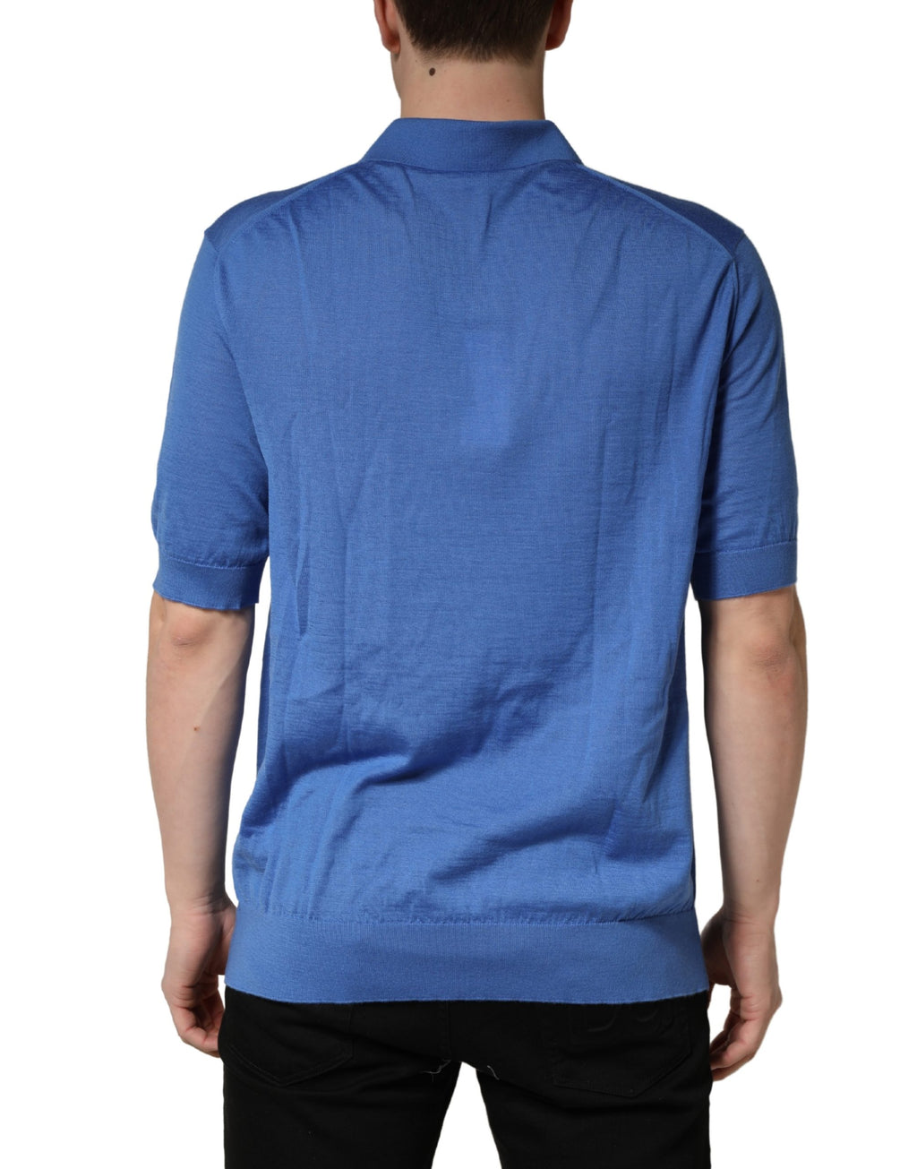 Dolce & Gabbana Blue Cashmere Short Sleeves Polo  T-shirt