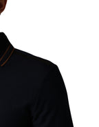 Dolce & Gabbana Dark Blue Silk Short Sleeve Men Polo T-shirt