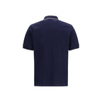Brunello Cucinelli Blue Cotton Polo Shirt