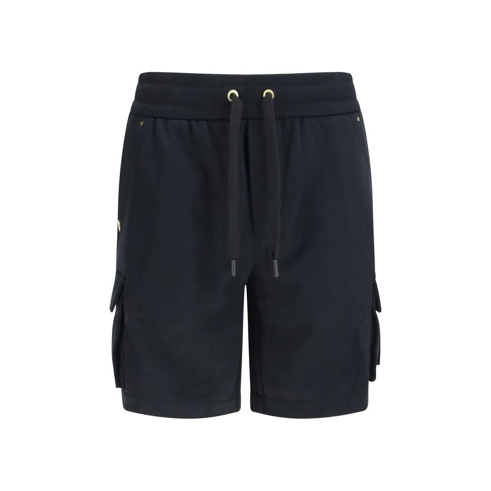 Moose Knuckles Black Cotton Bermuda Shorts