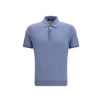 MooRER Blue Cotton Polo Shirt