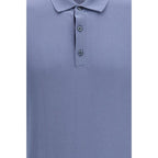 MooRER Blue Cotton Polo Shirt
