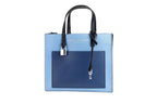 Marc Jacobs Grind Mini Blue Heaven Colorblock Leather Tote Crossbody Bag Purse