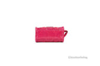 Marc Jacobs The Shiny Crinkle Micro Tote Magenta Leather Crossbody Bag Handbag