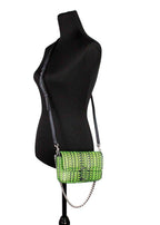 Marc Jacobs Neon Green The Monogram Leather J Marc Mini Shoulder Bag Crossbody