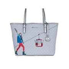 Michael Kors Jet Set Travel Girls Medium Signature Carryall Tote White MK