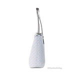 Michael Kors Jet Set Travel Girls Medium Signature Carryall Tote White MK