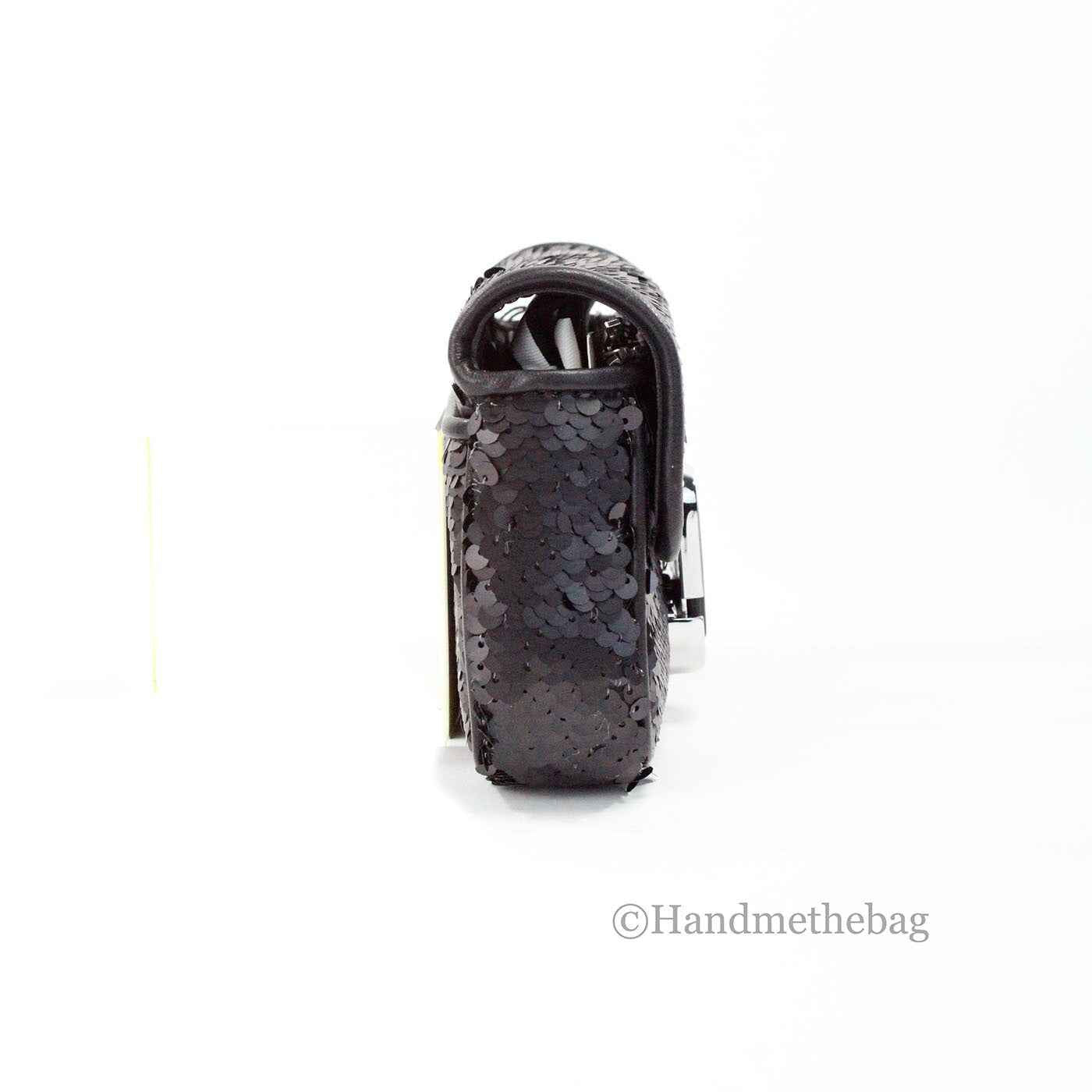 Marc Jacobs The Mini J Marc Shoulder Bag Black Sequined Crossbody Bag