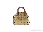 MCM Half Moon Mini Round Top Tote Crossbody Bag