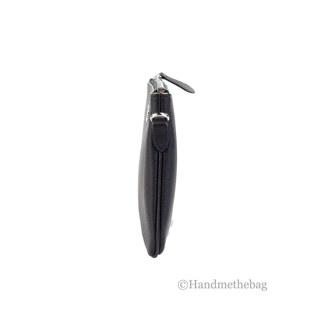 Burberry Peyton Monogram Black Leather Pouch Crossbody Bag Purse