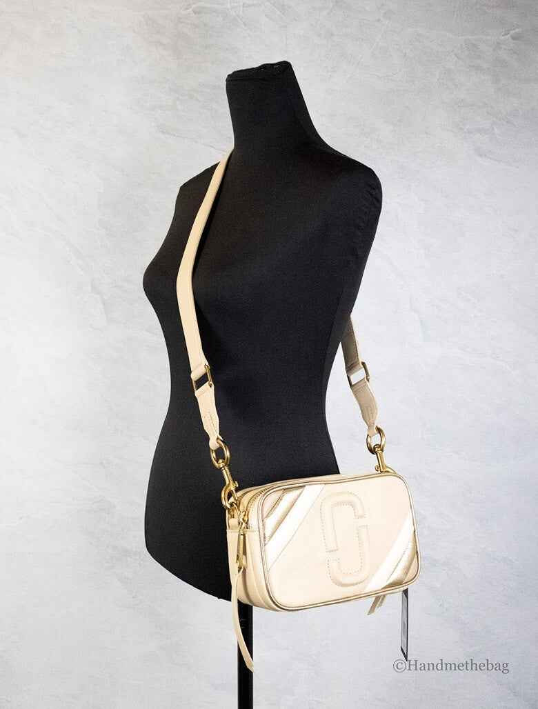 Marc Jacobs The Moto Shot 21 Curds Leather Camera Crossbody Purse Bag