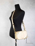 Marc Jacobs The Moto Shot 21 Curds Leather Camera Crossbody Purse Bag