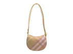 Burberry Mini Check Rocking Horse Crossbody Bag Purse