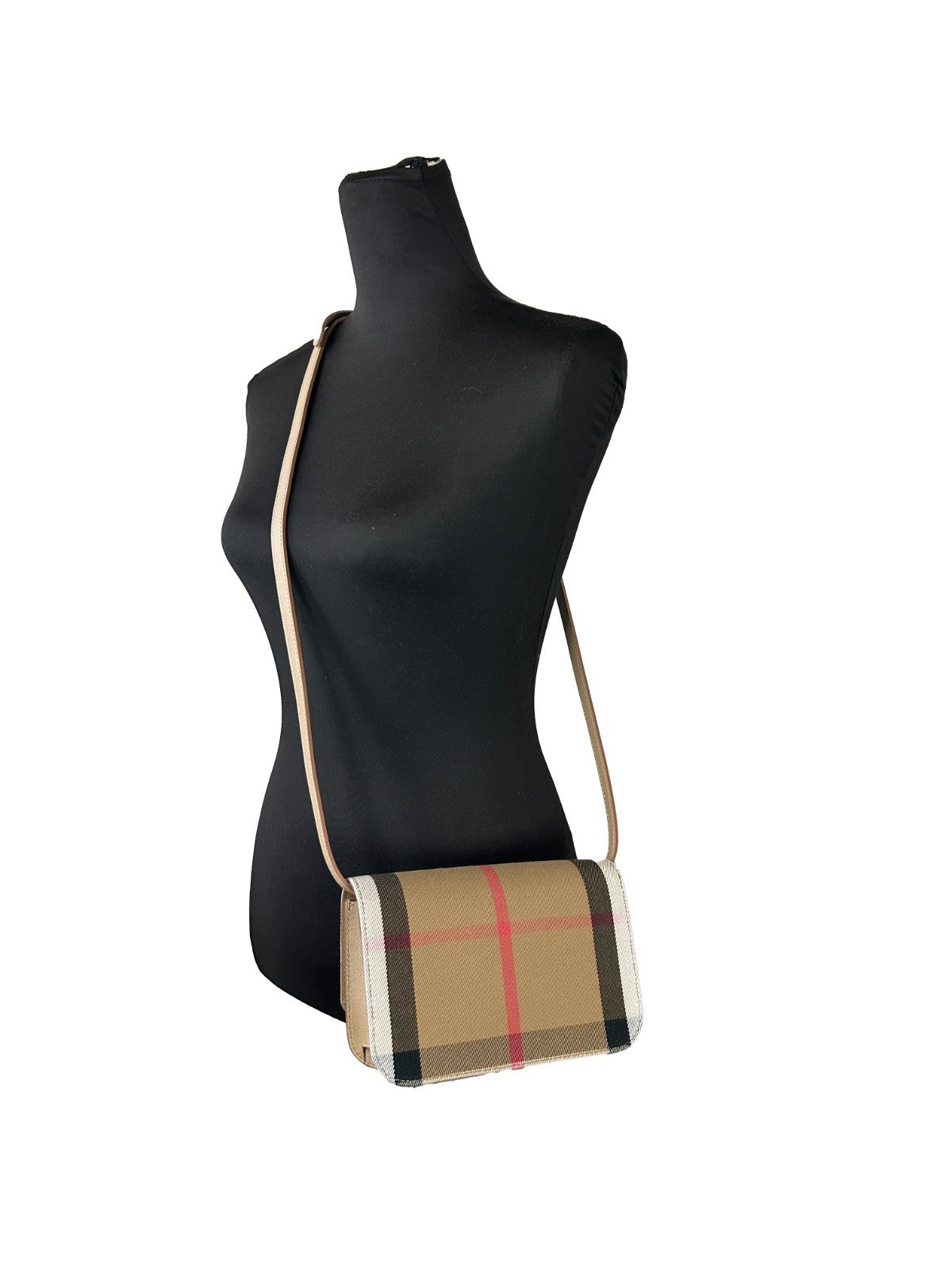 Burberry Small Leather Madison Crossbody Check Bag