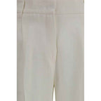 Max Mara White Linen Casual Pants