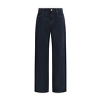 Max Mara Blue Cotton Casual Pants