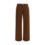 Max Mara Brown Cotton Casual Pants