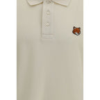 Maison Kitsuné Beige Cotton Polo Shirt