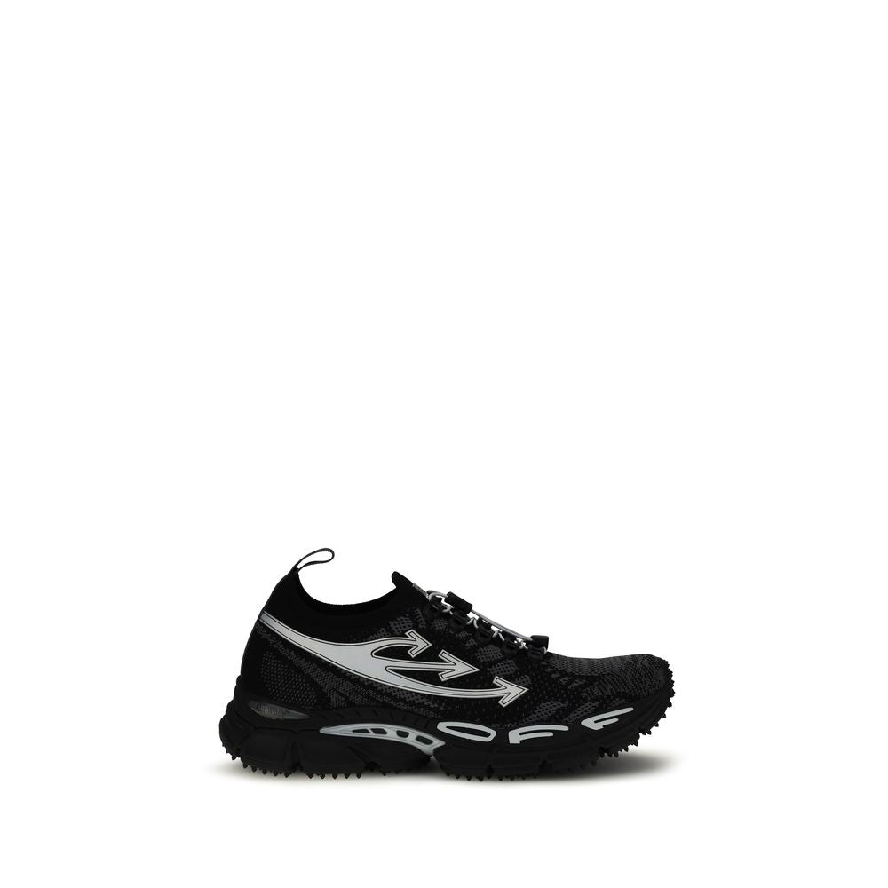 Off-White Black Polyester Athletic Sneakers