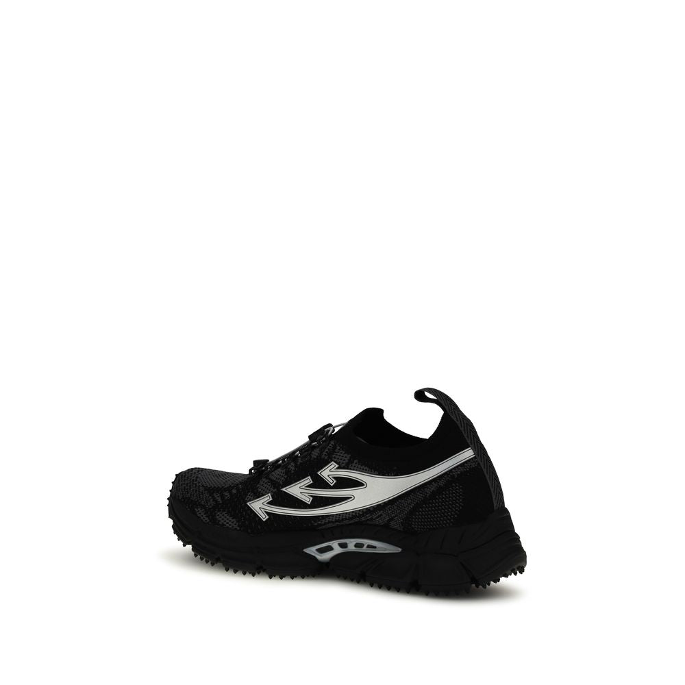 Off-White Black Polyester Athletic Sneakers