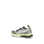 Off-White Multicolor Polyester Athletic Sneakers