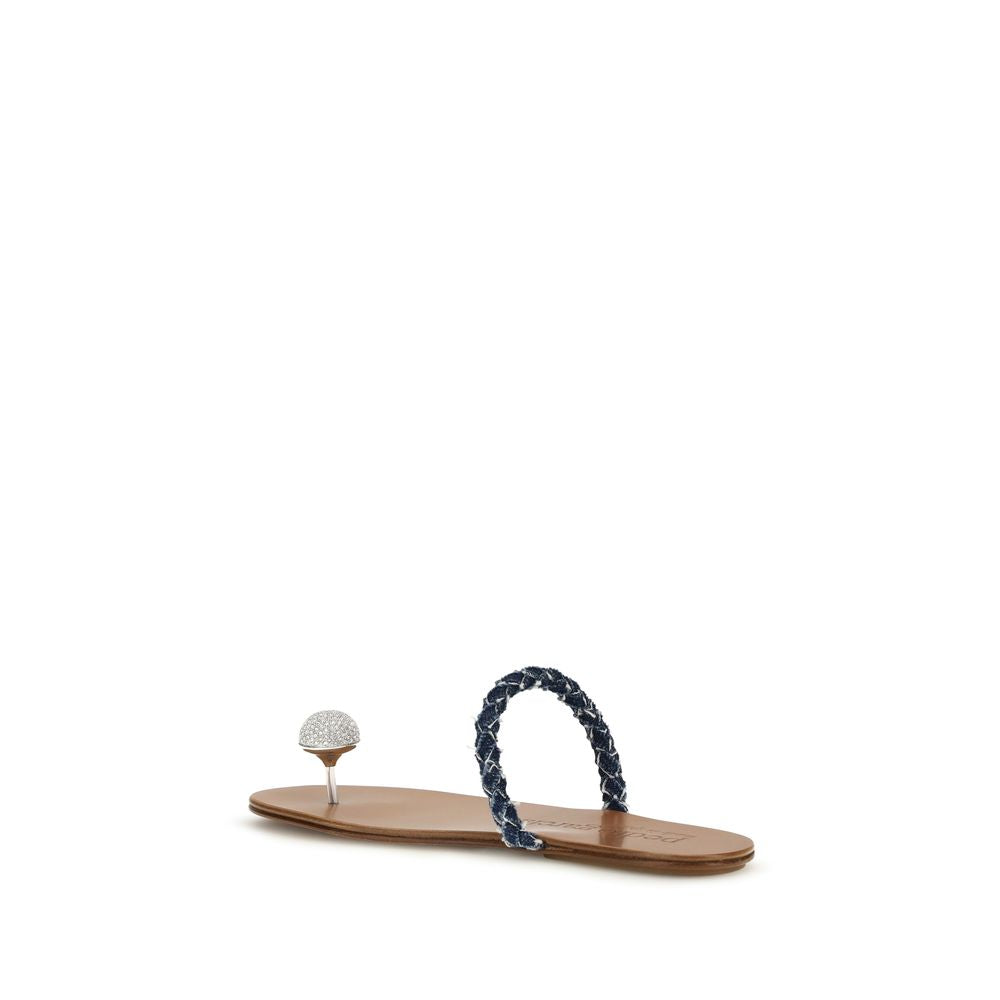 Pedro García Brown Calf Leather Bos Taurus Sandals