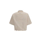 Prada Beige Fabric Pattern Shirt