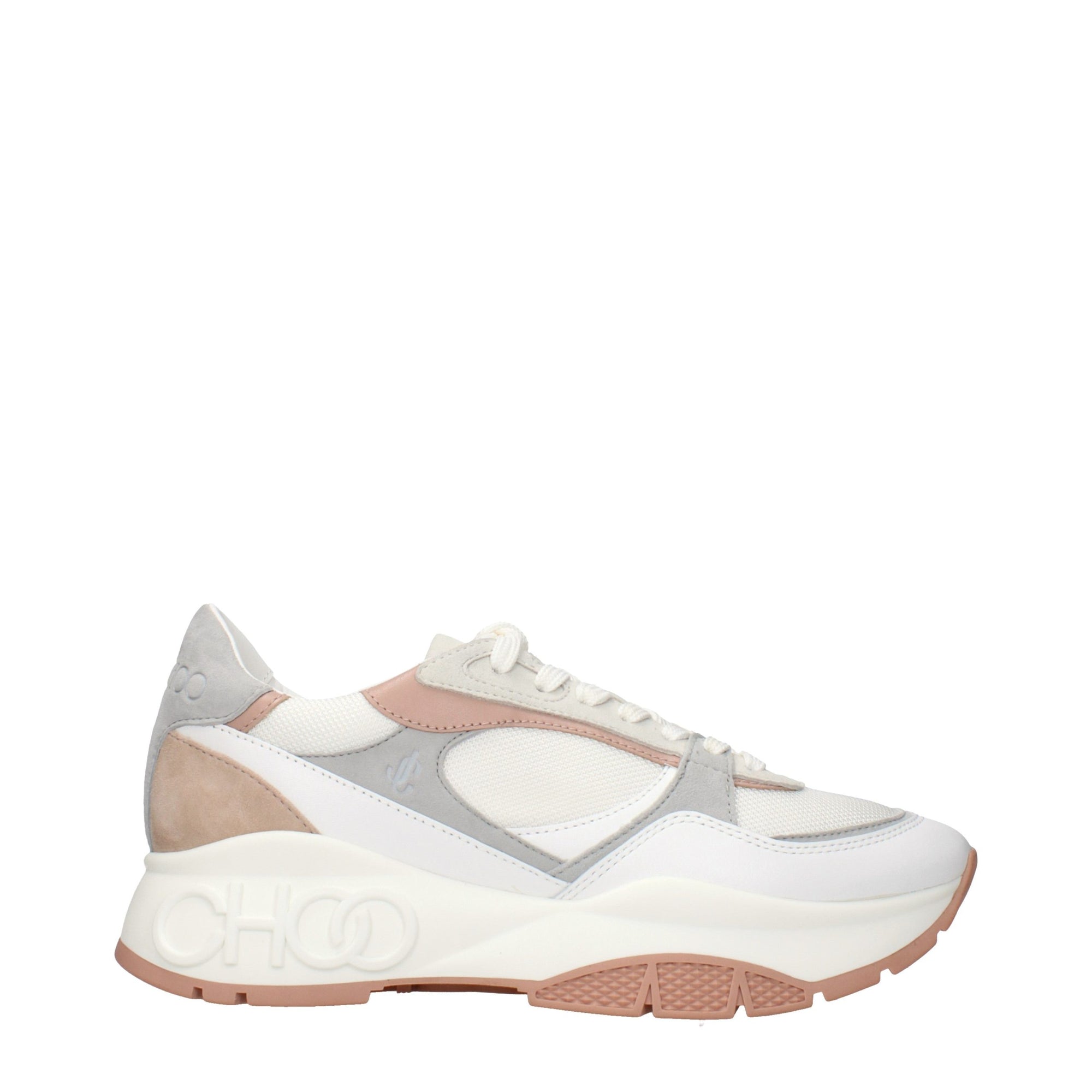 Jimmy Choo White Fabric Sneakers