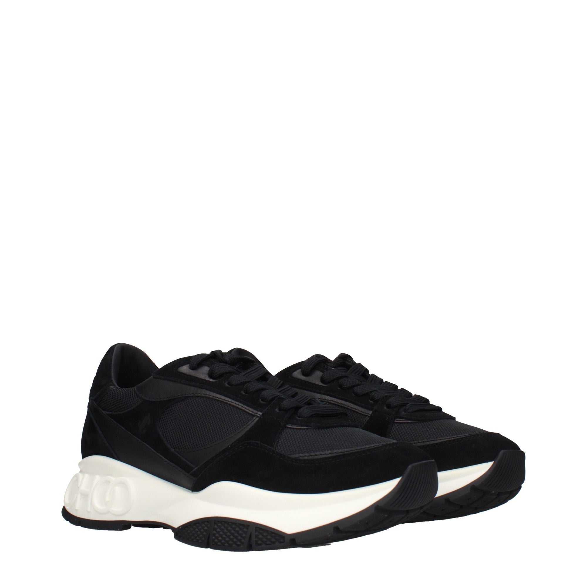 Jimmy Choo Black Fabric Athletic Sneakers