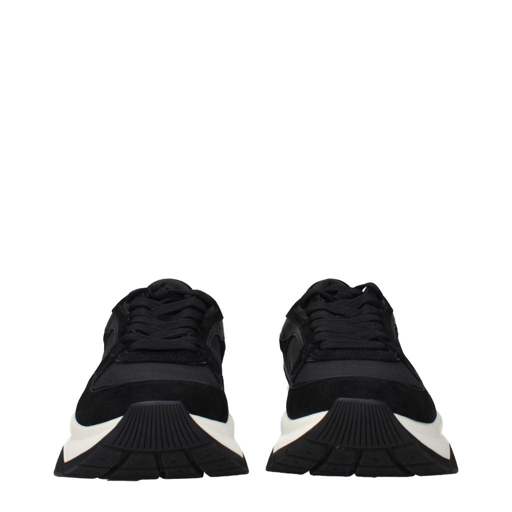 Jimmy Choo Black Fabric Athletic Sneakers