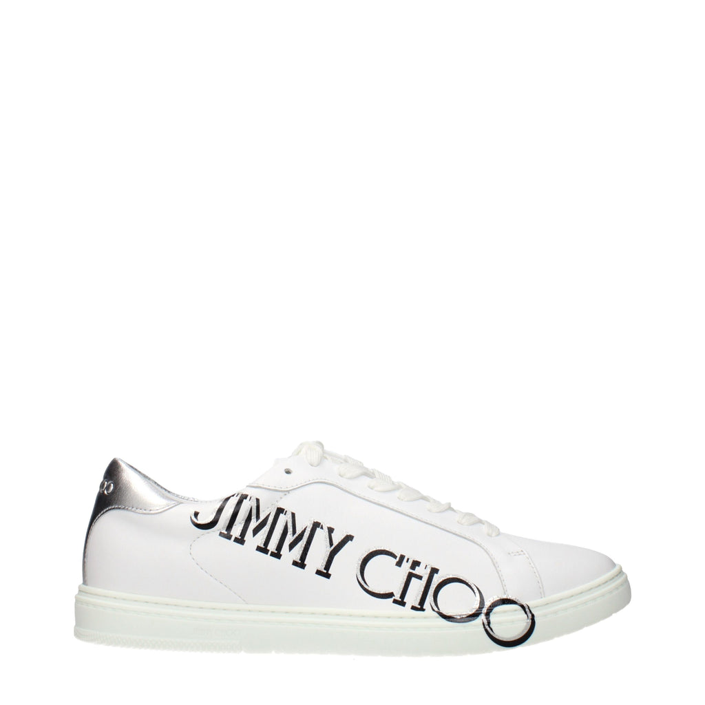 Jimmy Choo White Leather Sneakers