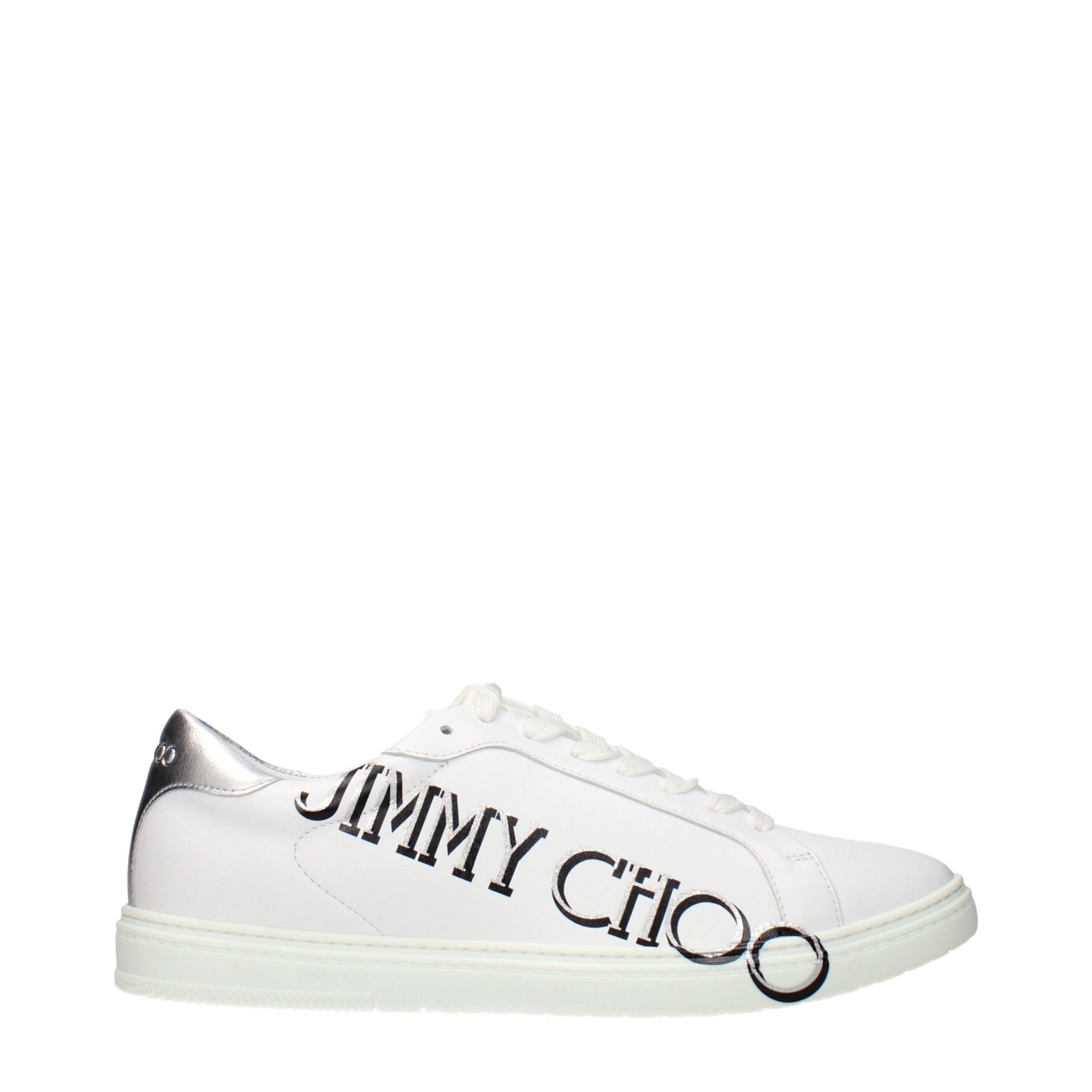 Jimmy Choo White Leather Sneakers