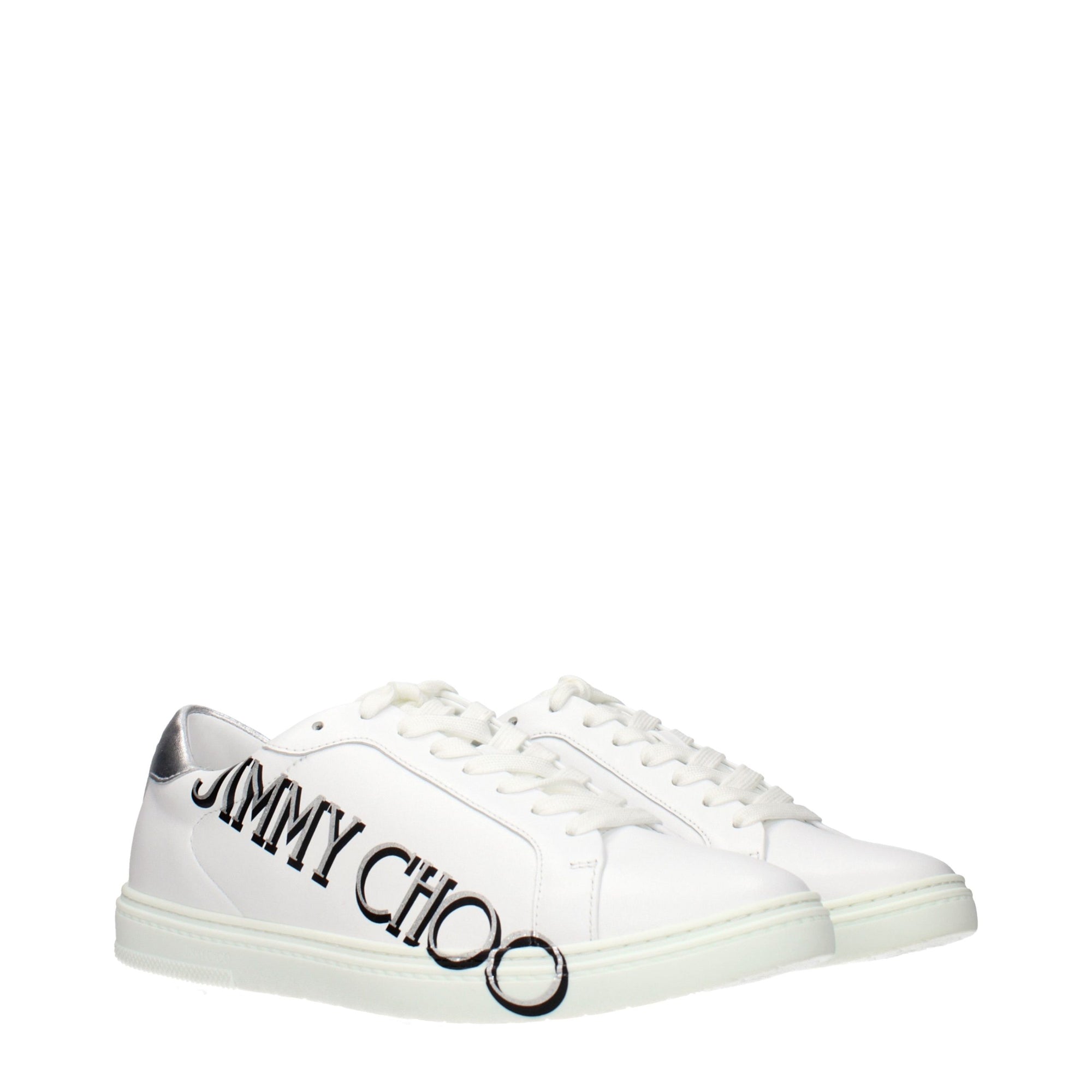 Jimmy Choo White Leather Sneakers